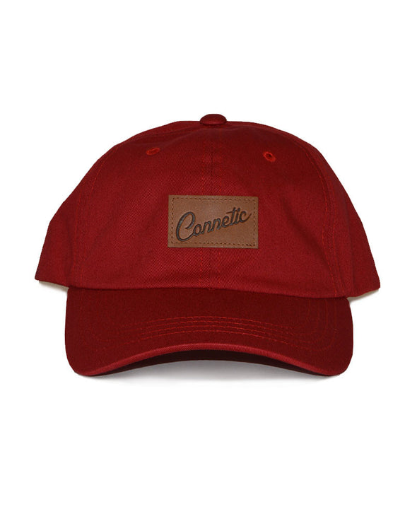 Connetic-Clsc-Leather-Script-LowProfile-Red-1