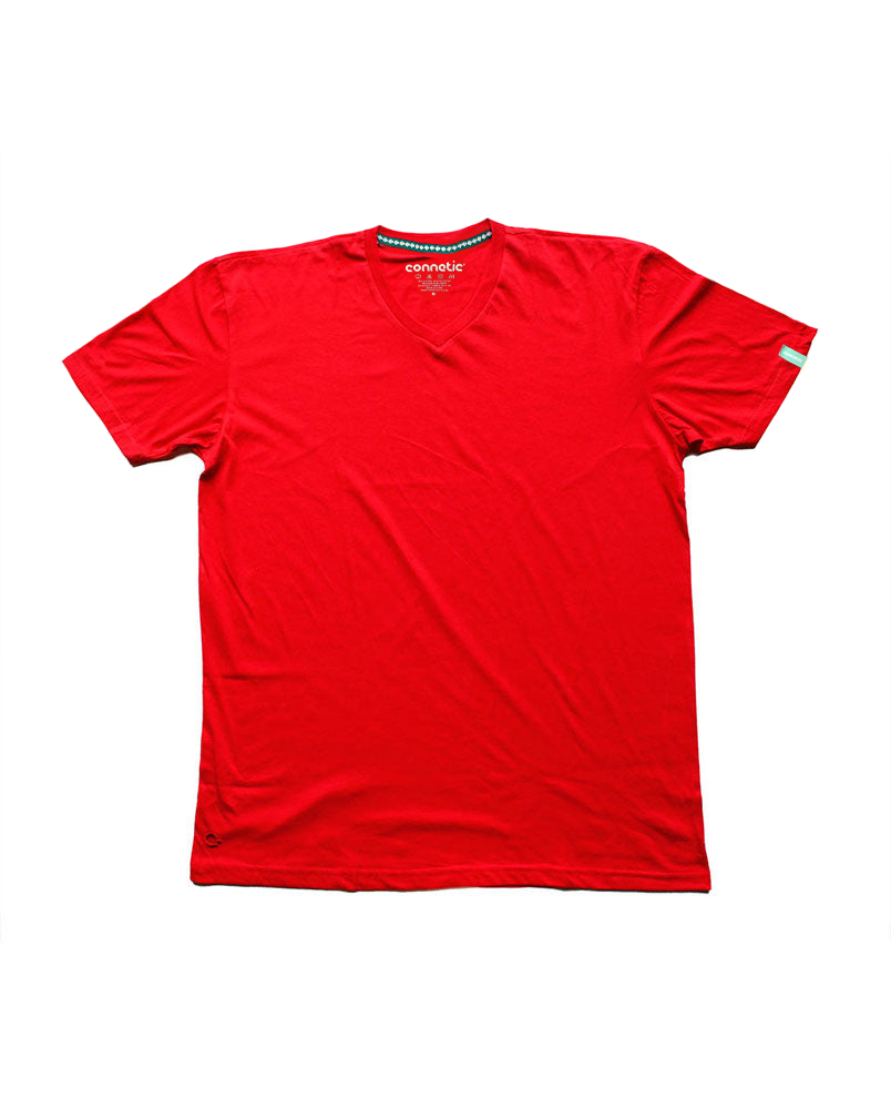 Premium V-neck Tee Red