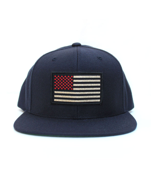 Connetic-Snapback-OldGlory-Red-Gold-Navy-Front
