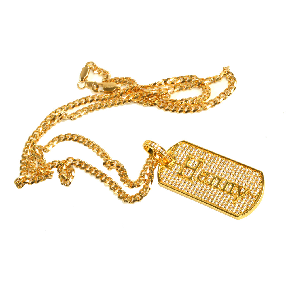 Henny Dog Tag 2 with Mini Cuban Chain – Connetic