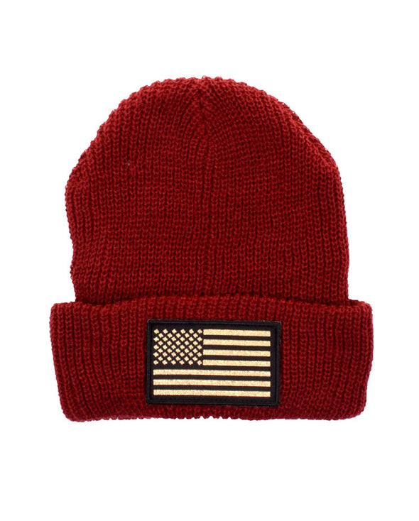connetic-beanie-old-glory-gold-maroon